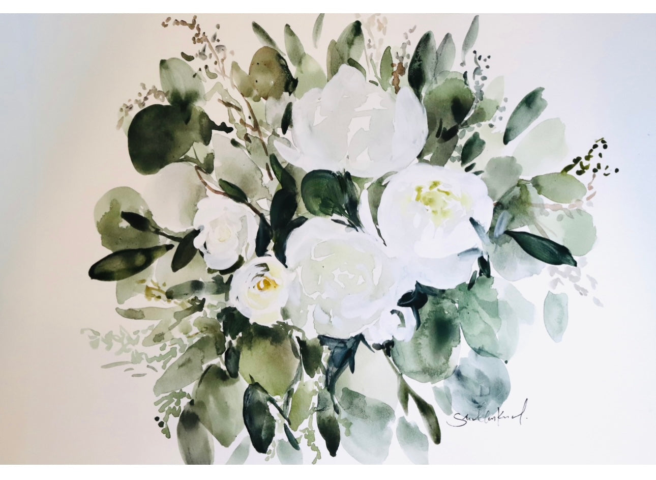 Custom Bridal Bouquet Painting (Wedding or Anniversary)