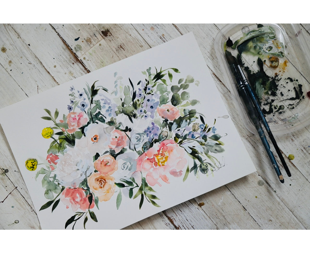 Custom Bridal Bouquet Painting (Wedding or Anniversary)