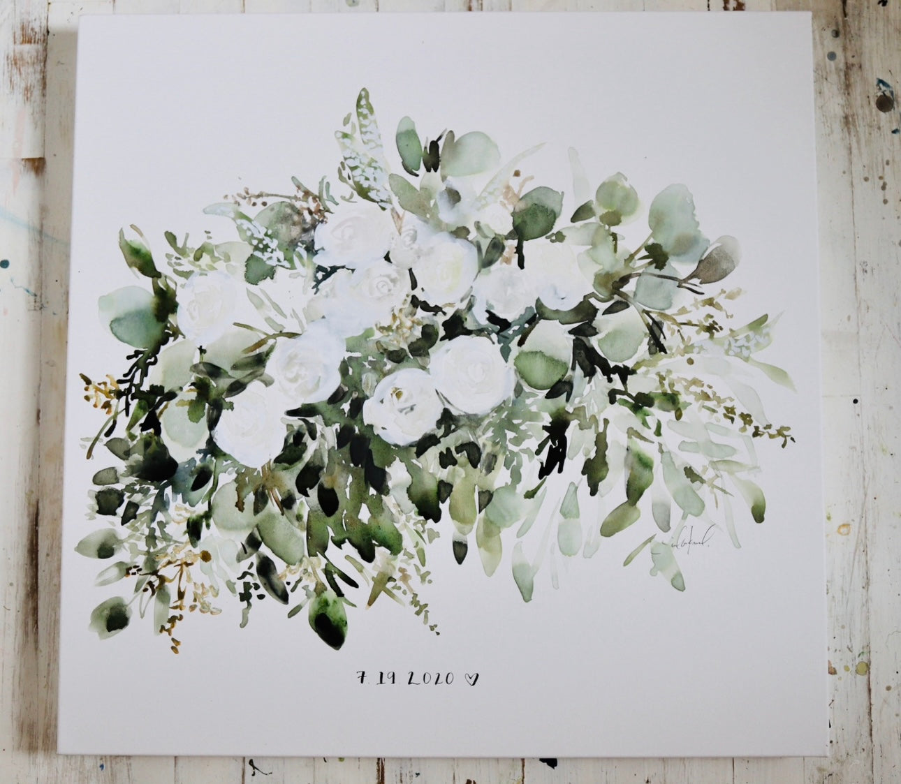Custom Bridal Bouquet Painting (Wedding or Anniversary)