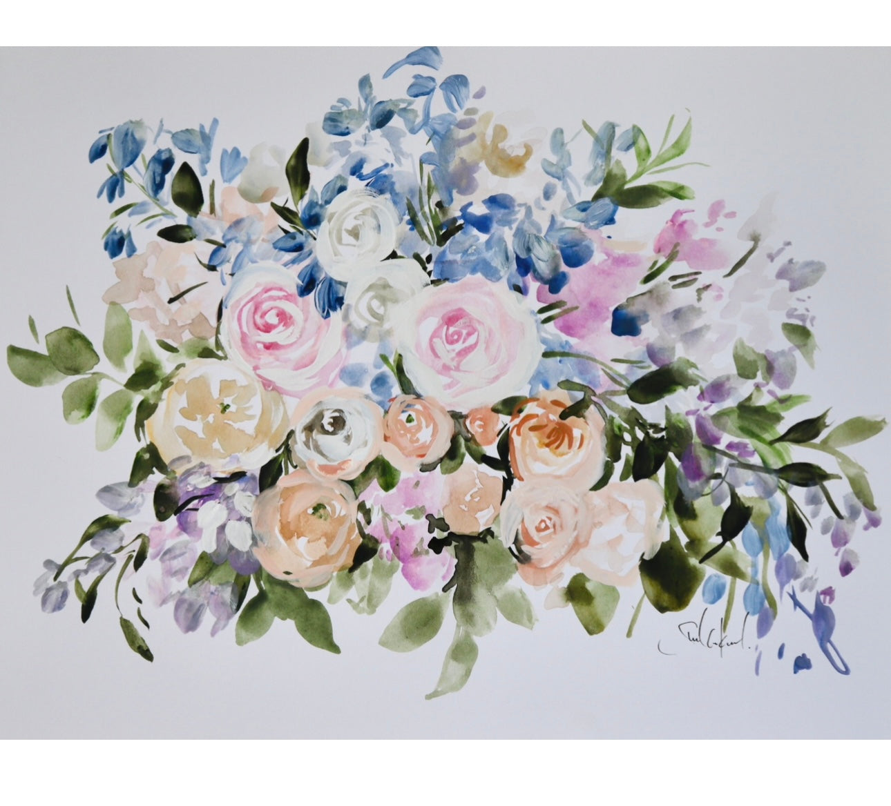 Custom Bridal Bouquet Painting (Wedding or Anniversary)