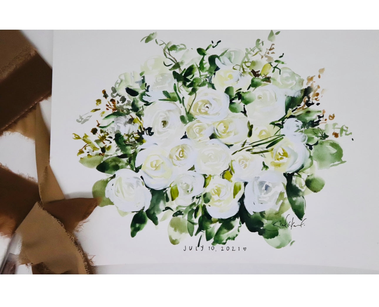 Custom Bridal Bouquet Painting (Wedding or Anniversary)