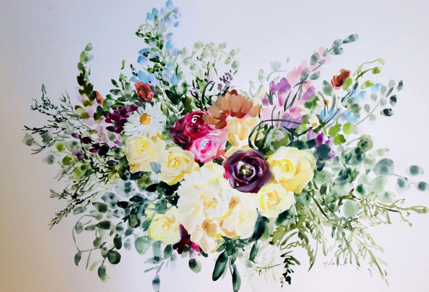 Gift Card for Custom Bridal Bouquet Painting
