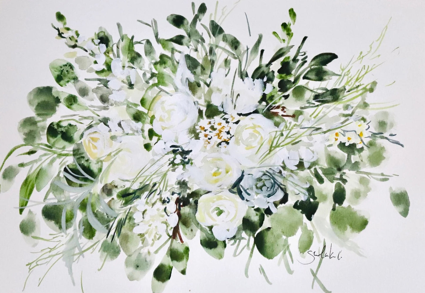 Gift Card for Custom Bridal Bouquet Painting