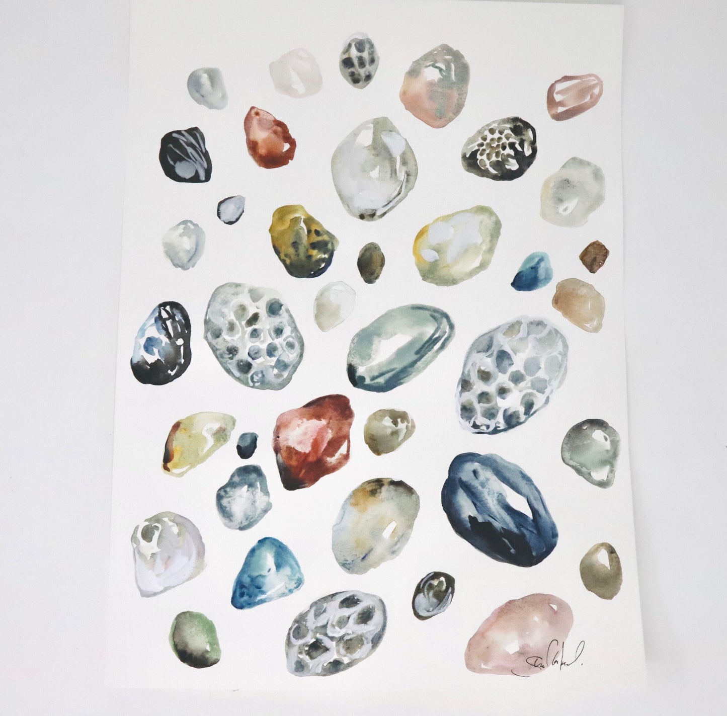 Beach Stones Art Print