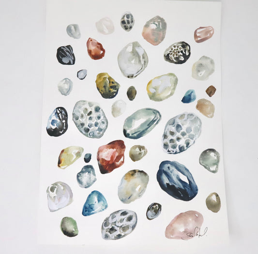 Beach Stones Art Print