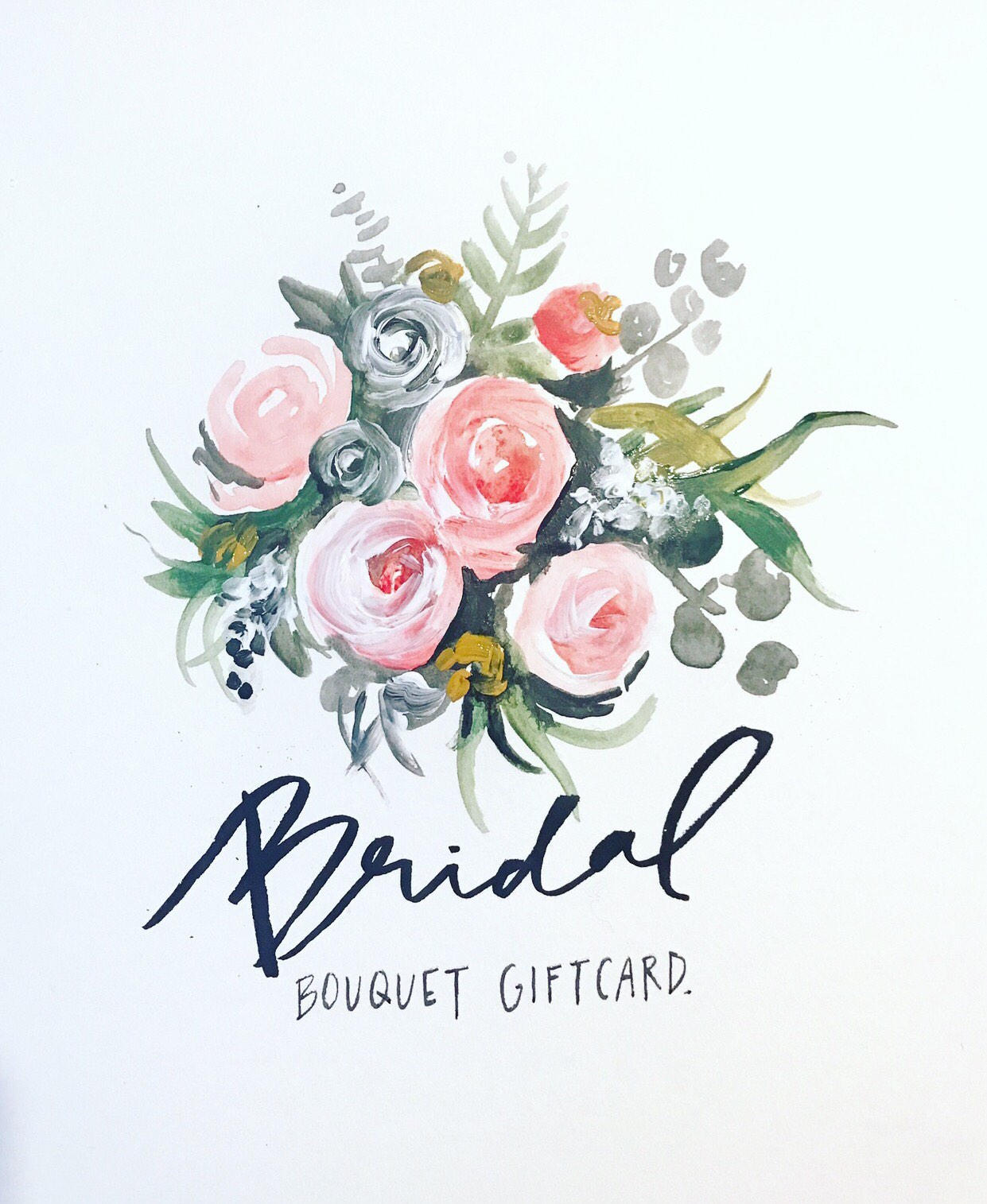 Gift Card for Custom Bridal Bouquet Painting