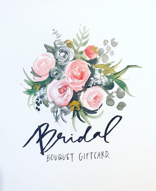 Gift Card for Custom Bridal Bouquet Painting