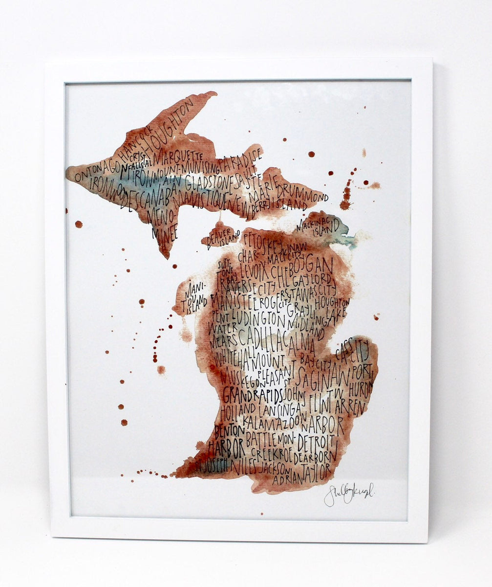 Father's Day in Michigan Art Print- 11x14, Home Decor, Fishing Artwork –  Shelby Kregel Art and Design