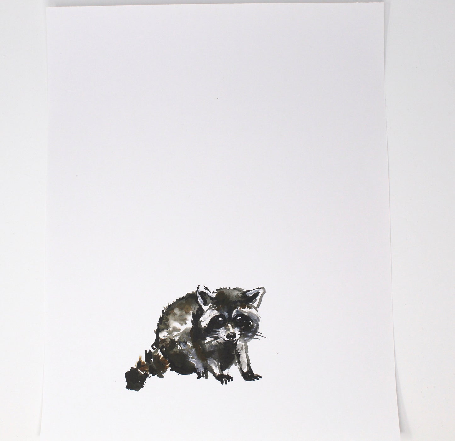 Baby Raccoon Art Print -11x14, Nursery Art, Baby Room Wall Art, Home Decor, Animal Art