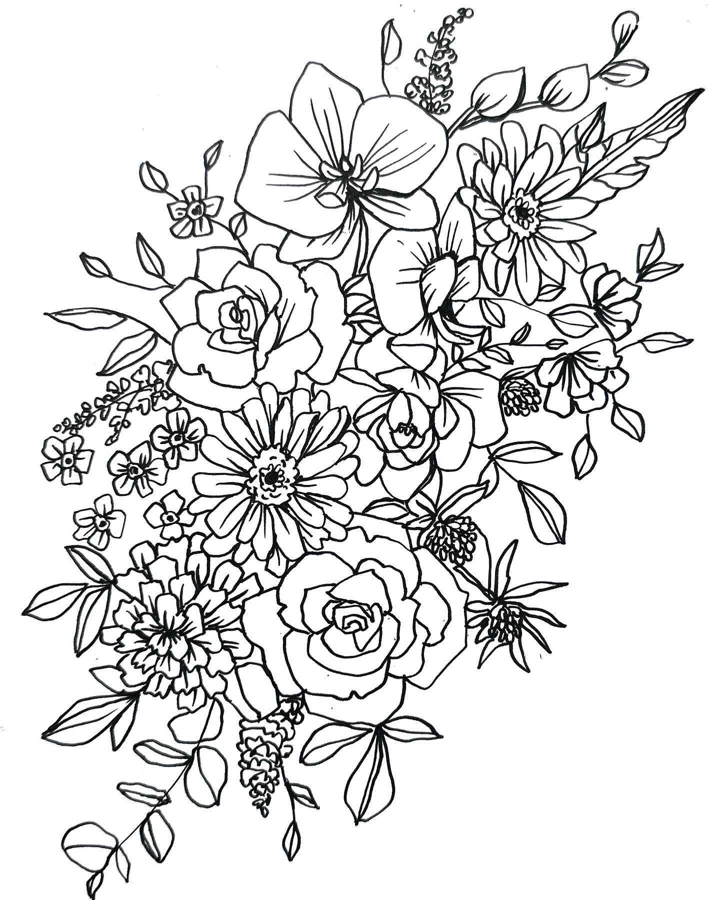 Line Floral 11x14in Print – Shelby Kregel Art and Design