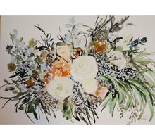 Load image into Gallery viewer, Custom Bridal Bouquet Painting, 11x14, Custom Art, Home Decor, Wedding Gift, Floral Art