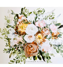 Load image into Gallery viewer, Custom Bridal Bouquet Painting, 11x14, Custom Art, Home Decor, Wedding Gift, Floral Art