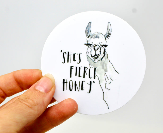 She's Fierce Honey- Weatherproof/durable Vinyl Sticker Decal