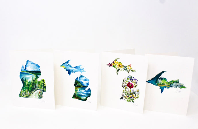 The Michigander Greeting Card Collection- 4 Pack