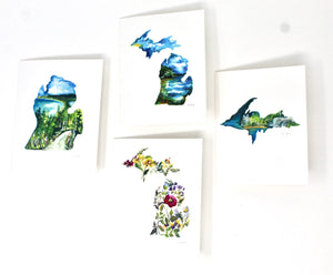 The Michigander Greeting Card Collection- 4 Pack
