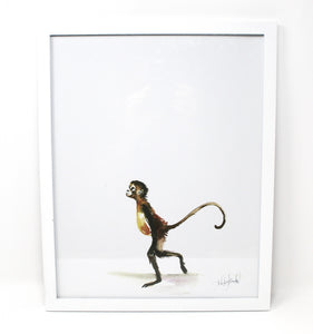 Baby Monkey Animal Print- 11x14, Nursery Art, Baby Home Decor