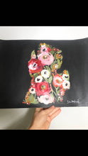 Load image into Gallery viewer, Black Floral Michigan Art Print 11x14in