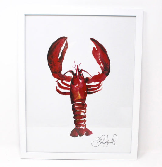 Lobster Art Print- 11x14, Animal Art, Home Decor, Wall Art, Simple