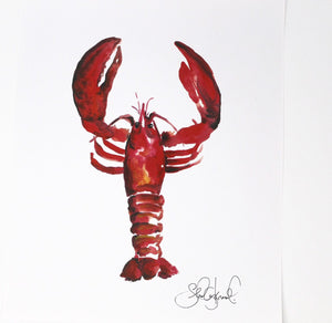 Lobster Art Print- 11x14, Animal Art, Home Decor, Wall Art, Simple