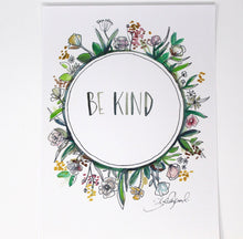 Load image into Gallery viewer, Be Kind Art Print, 8x10, Simple Art, Quote Art, Home Decor, Nursery Art