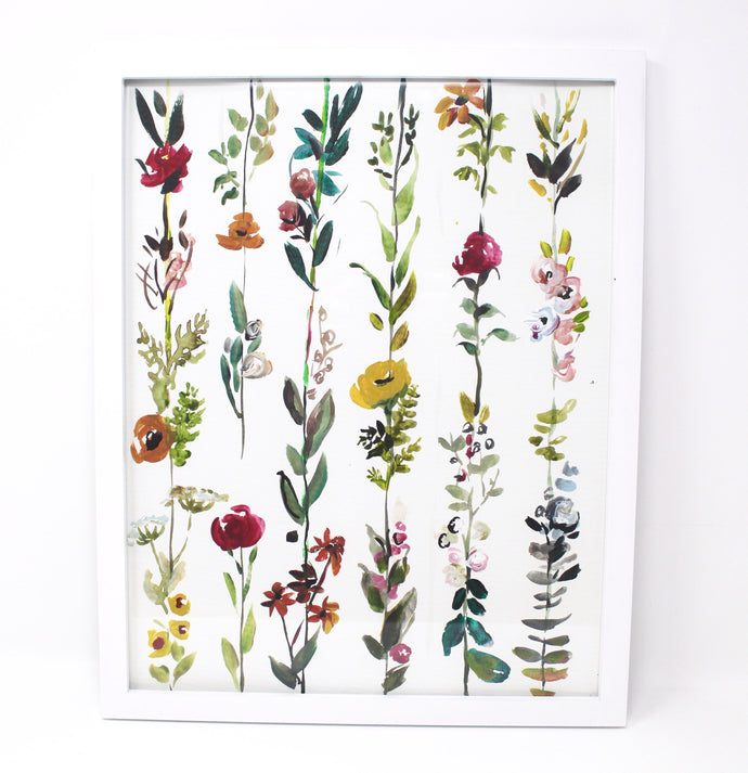 Hanging Floral Art Print 11x14in, Flower Art, Simple Design, Home Decor