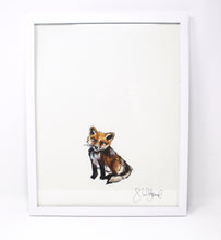 Load image into Gallery viewer, Baby Fox Art Print -11x14in, Simple Design, Animal Art, Nursery Wall Art, Baby Room Artwork