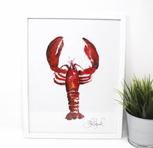 Load image into Gallery viewer, Lobster Art Print- 11x14, Animal Art, Home Decor, Wall Art, Simple