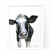 Load image into Gallery viewer, Cow Art Print- 11x14, Animal Art, Home Decor, Farmhouse, Cute Cow, Wall Art