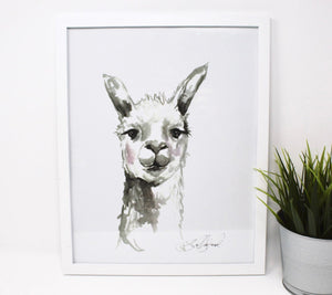 Llama Llama Art Print- 11x14, Animal Art, Home Decor, Farm Art, Wall Art