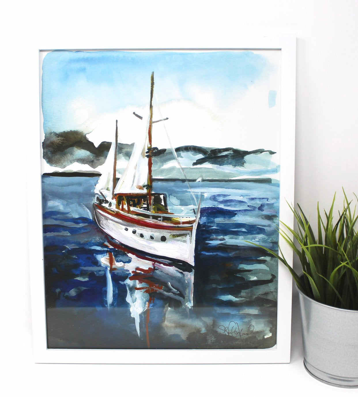 Come Sail Away Art Print- 11x14, Sailboat, Nautical Art, Coastal Artwork, Home Decor, Sailing