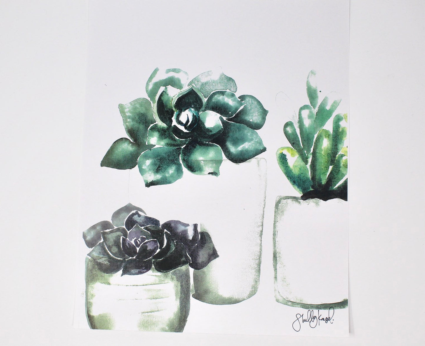 Succulent Art Print (2), Gallery Wall, Home Decor, Simple, Painting 11x14